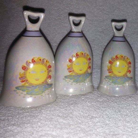 NEW Vtg Ornament Cermic Bell  PSun By Mia Souv, Inc For Christmas Trees, Wedding - Picture 3 of 8